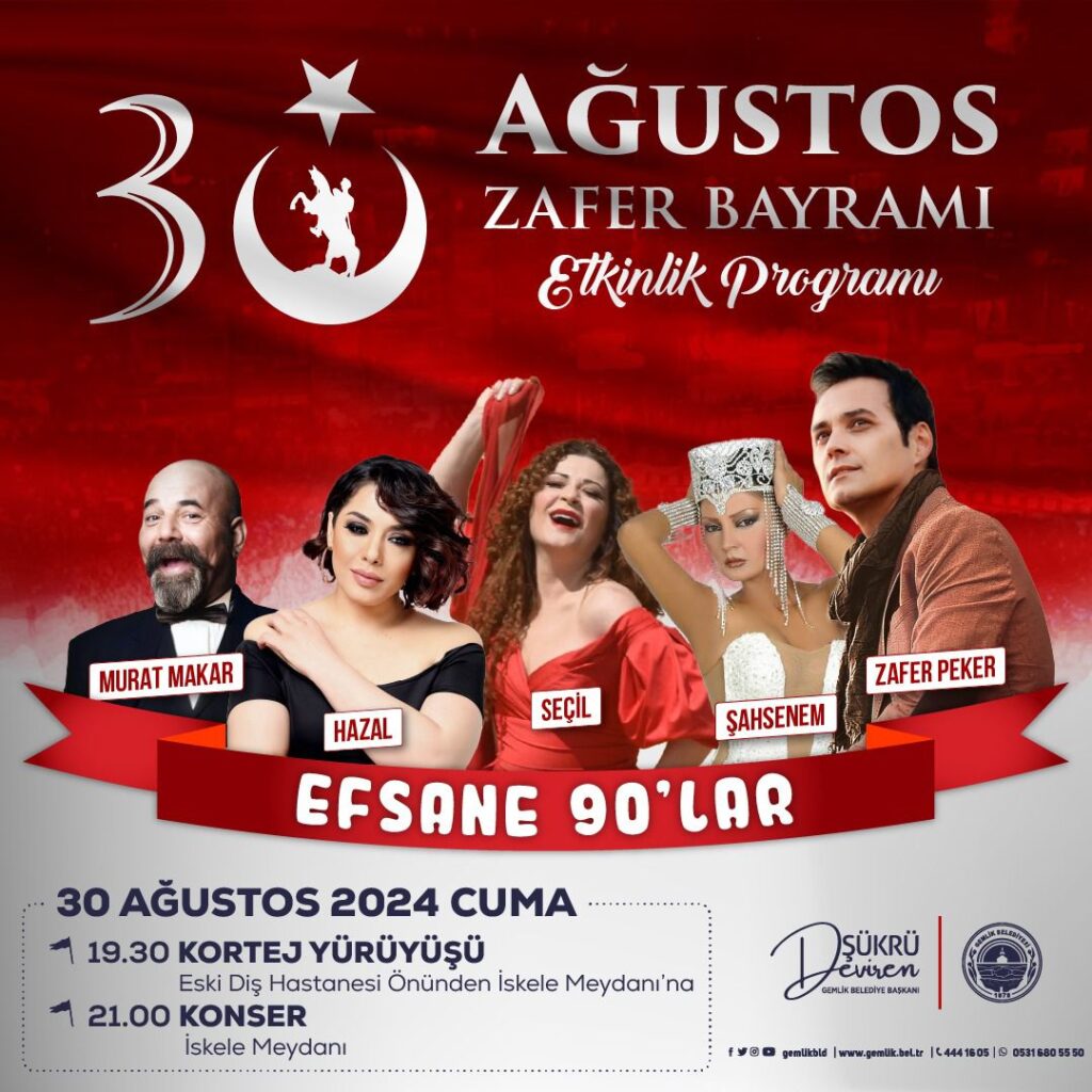 Gemlik 30 Ağustos Zafer Bayramı Programı Belli Oldu