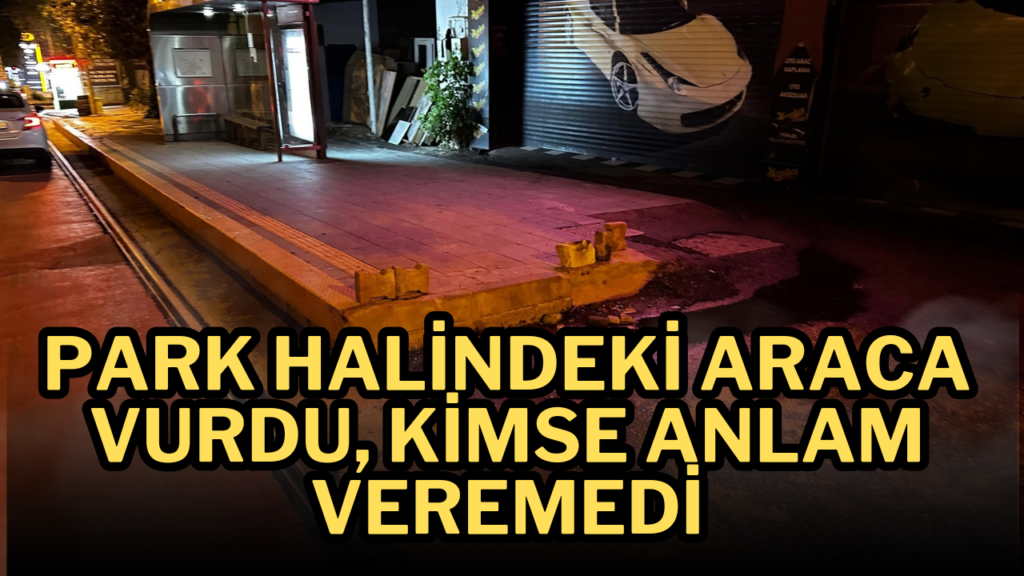 Park halindeki araca vurdu, kimse anlam veremedi