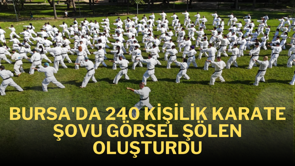 Bursa’da 240 kişilik karate şovu görsel şölen oluşturdu
