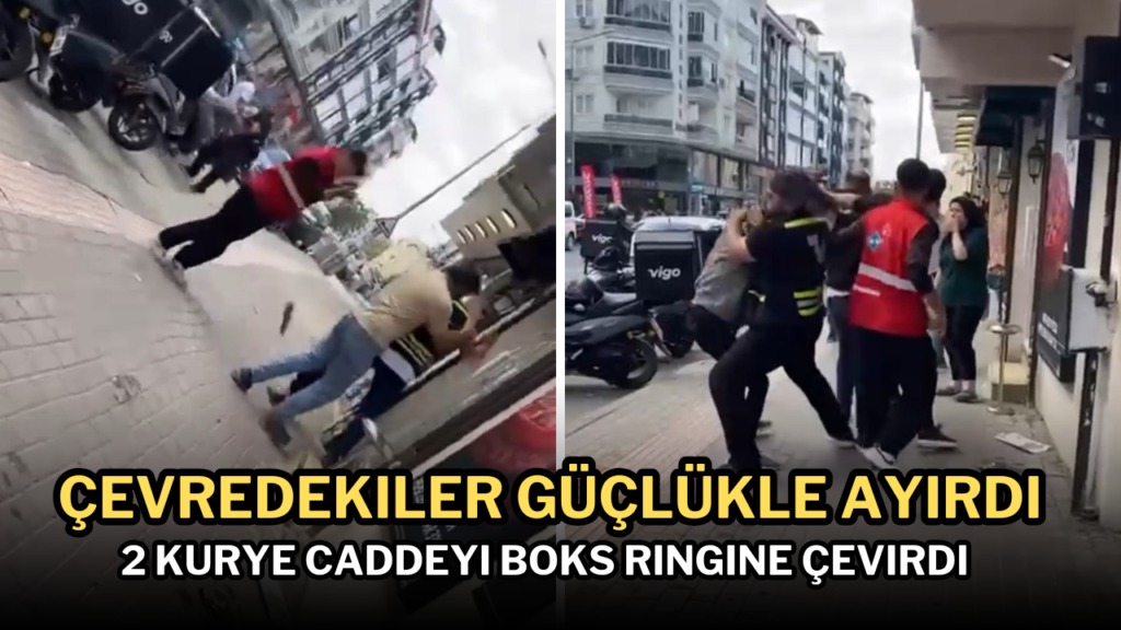 Bursa’da iki kurye arasında çıkan sözlü tartışma kavgaya döndü.