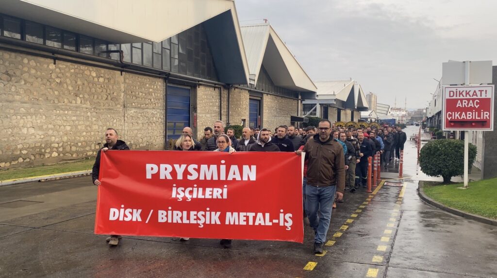  Bursa’da metal işçileri ayağa kalktı: Prysmian’da eylem başladı