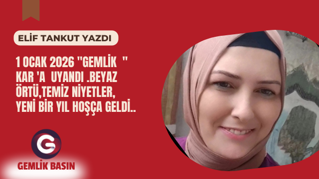 1 OCAK 2026 “GEMLİK ” KAR ‘A UYANDI .BEYAZ ÖRTÜ,TEMİZ NİYETLER, YENİ BİR YIL HOŞÇA GELDİ..