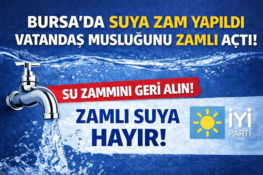 İYİ PARTİ GEMLİK İLÇE BAŞKANLIĞI  BUSKİ’NİN SU ZAMMINI GERİ ALMALARI İÇİN İMZA TOPLUYOR.