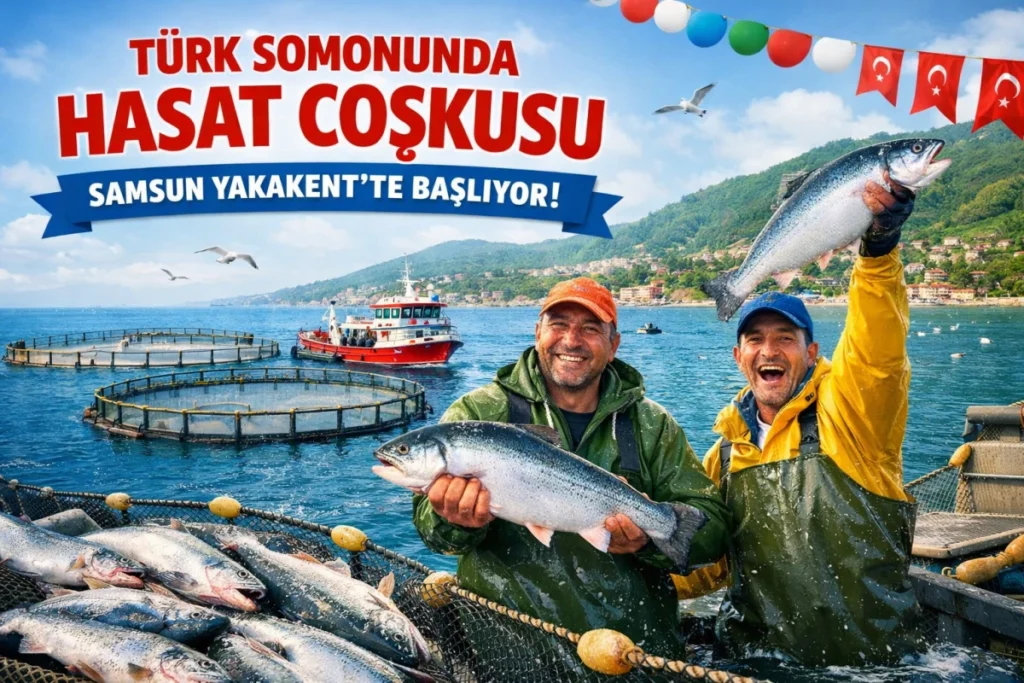 Türk Somonunda Tarihi Gün: Hasat Coşkusu Samsun Yakakent’te Başlıyor