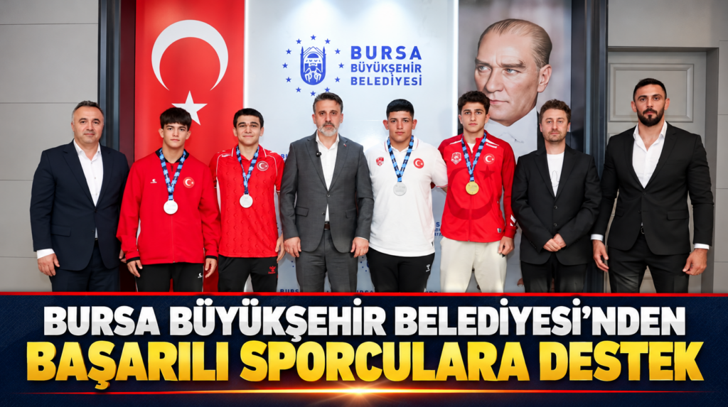 Başkan Vekili Biba, Bursa’nın gururu güreşçileri ağırladı