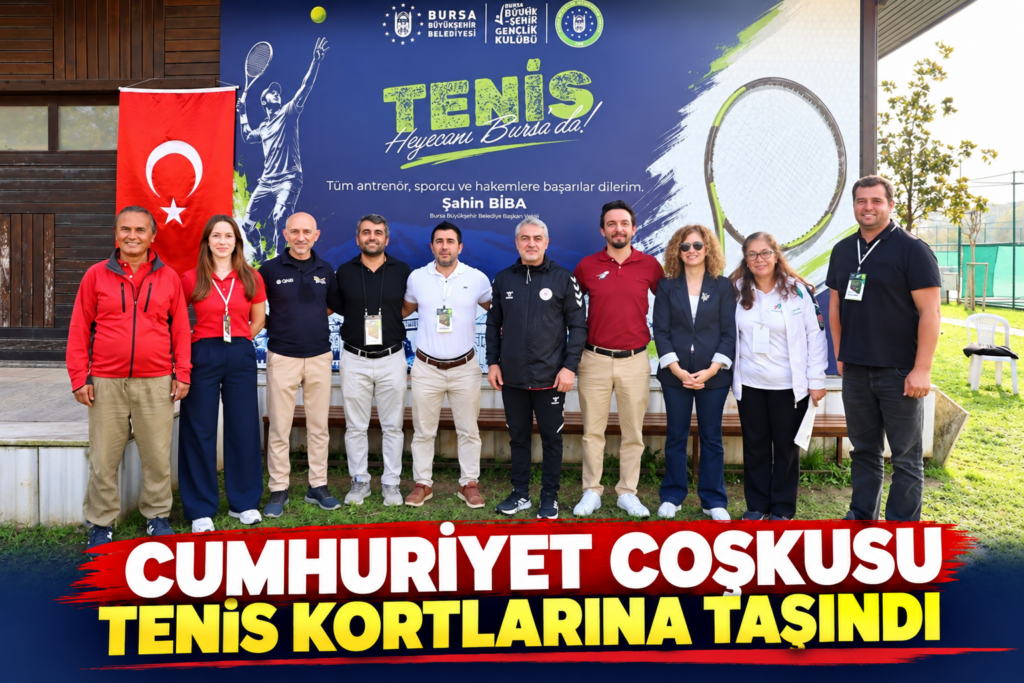 Cumhuriyet coşkusu tenis kortlarına taşındı